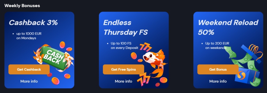 Slotozen weekly bonus